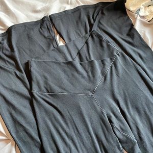 Aerie black flared crossover leggings